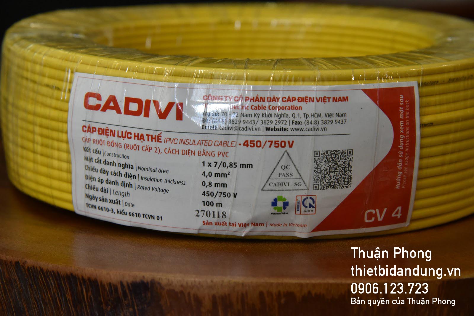 Dây điện Cadivi 4.0 - giá từ nhà cung cấp dây Cadivi