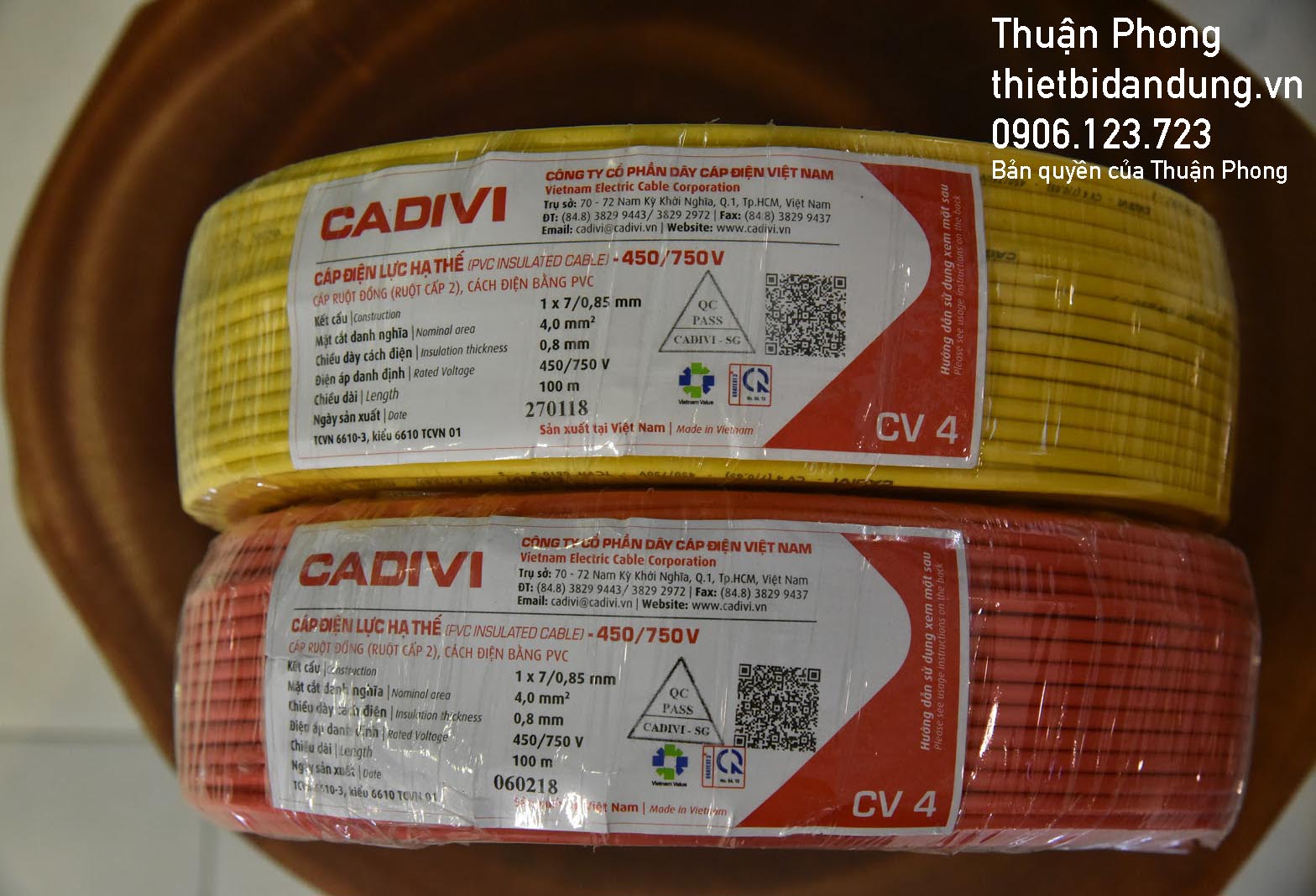 Dây điện Cadivi 4.0 - giá từ nhà cung cấp dây Cadivi