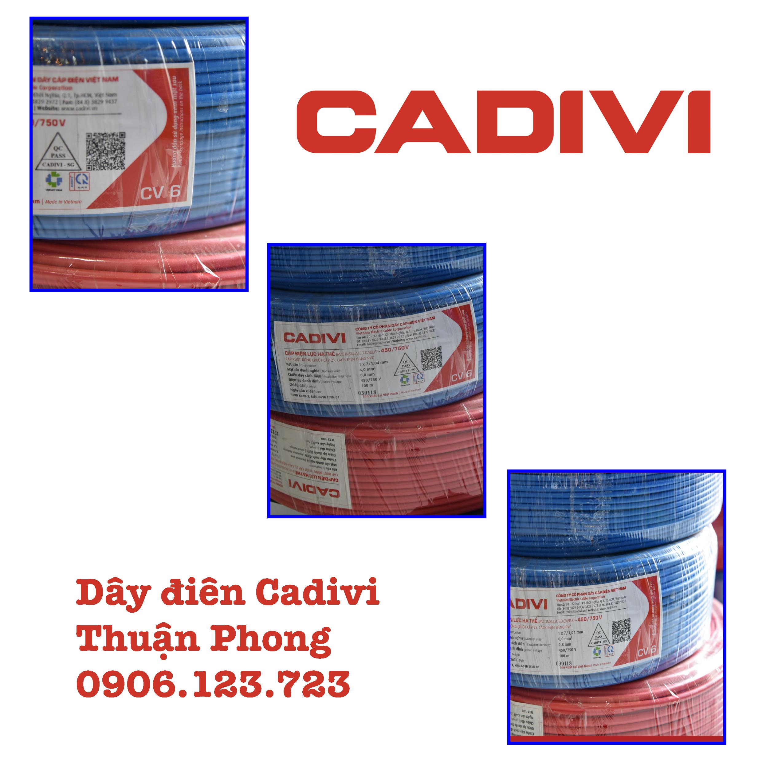 bảng gía dây điện Cadivi CV - 6.0